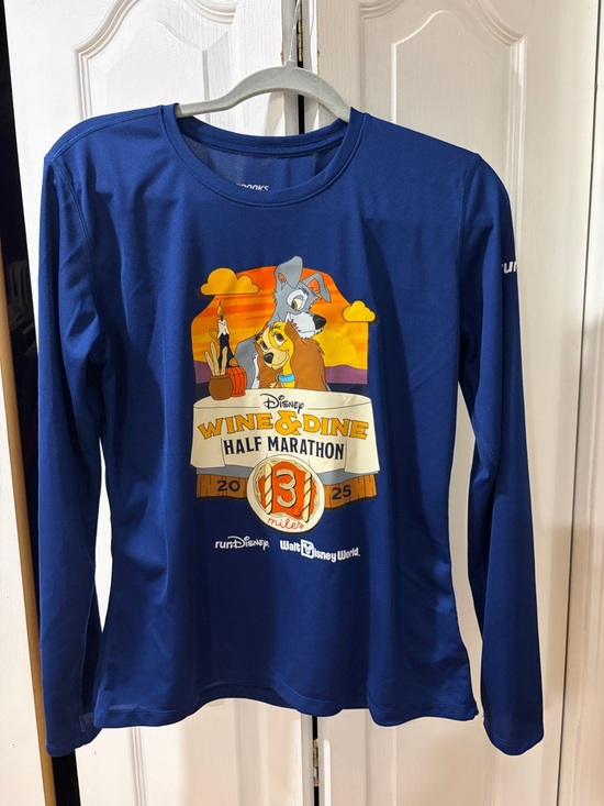 Brooks Tops - RunDisney Blue Lady and the Tramp Wine & Dine Half Marathon Long Sleeve 2025